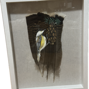 Chickadee Framed Feather