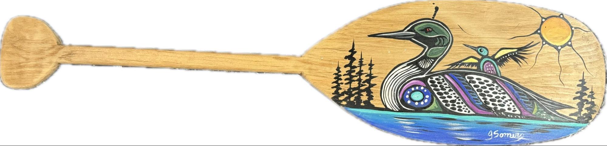 Jessica Somers guiding a group in the natural Northern Ontario landscape, demonstrating how land-based learning and self-location are integrated into Focal Point Artistry's creative methodology.